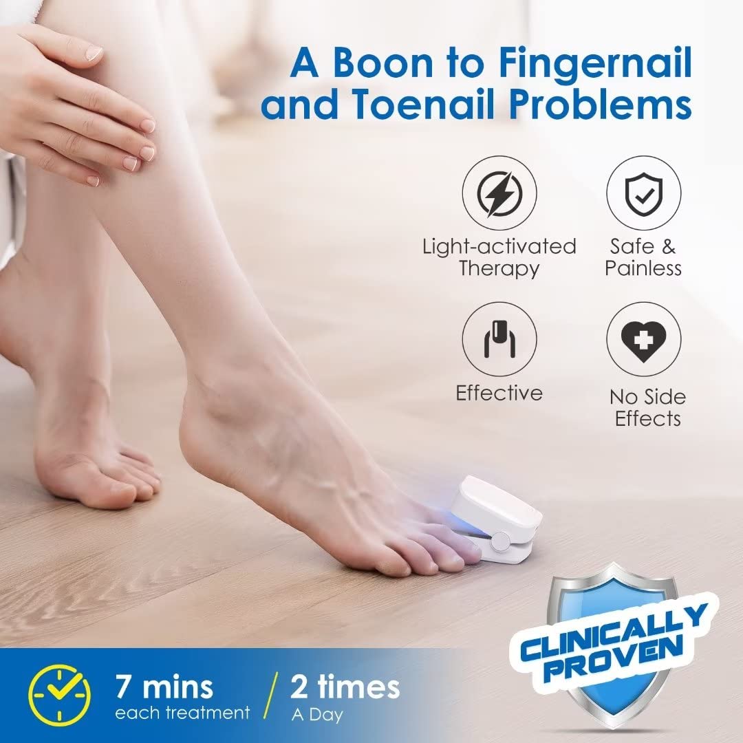 SUNCKY Nail Fungus Cleaning Laser Device, FSA or HSA eligible Nail Fungus Laser Treatment for Damaged Discolored Thick Toenails & Fingernails, Effective Rechargeable Nail Fungus Remover for Home Use