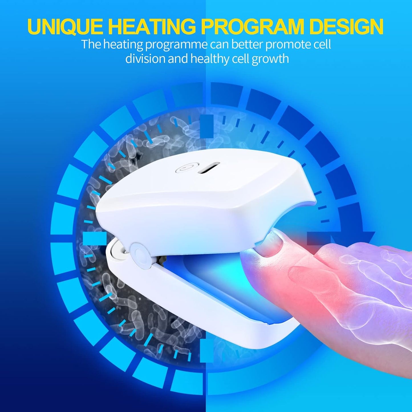OKIO Nail Fungus Laser Treatment Device, Laser Device for Toenails Dermachom Nail Fungus Treatment Laser for Cleaning Onychom Laser Nail Treatment for Homeuse, Updated Toenail Fungus Laser White
