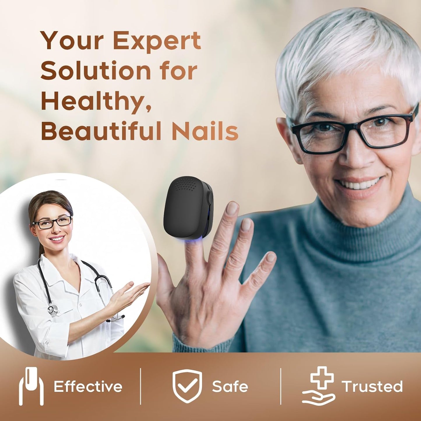 TPJOER Nail Fungus Laser Treatment Device, Home Use Laser Toenail Fungus Treatment Device, Elderly Easy to Use, Toenail Fungus Laser Onychomycosis Treatment, for Thickened and Yellowed Nails