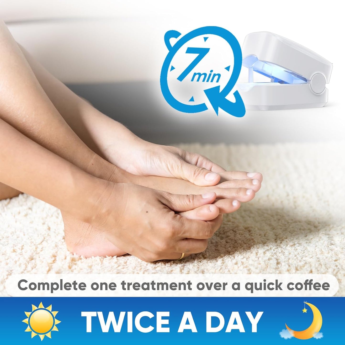 UUC Nail Fungus Cleaning Laser Treatment Device, Nail Fungus Treatment for Toenails,Advanced Light Device, Used Anytime Anywhere for Compact Product