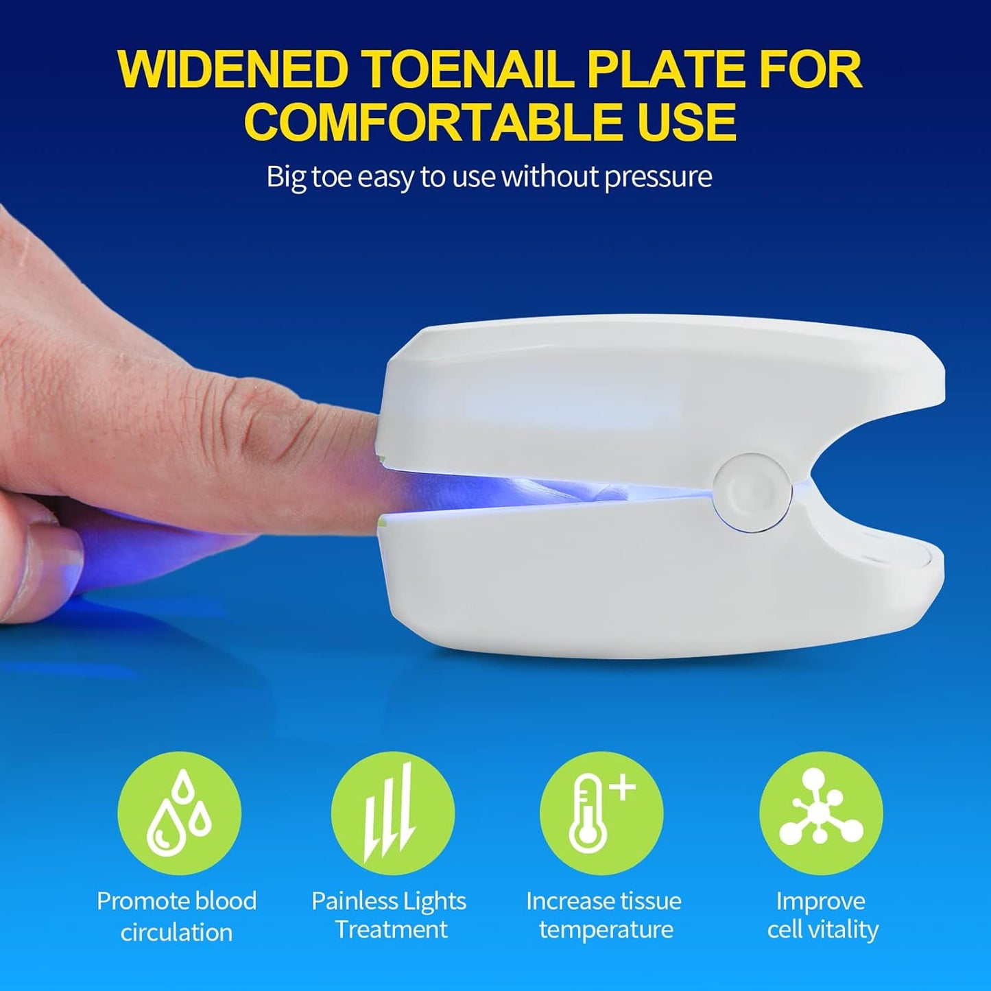 OKIO Nail Fungus Laser Treatment Device, Laser Device for Toenails Dermachom Nail Fungus Treatment Laser for Cleaning Onychom Laser Nail Treatment for Homeuse, Updated Toenail Fungus Laser White
