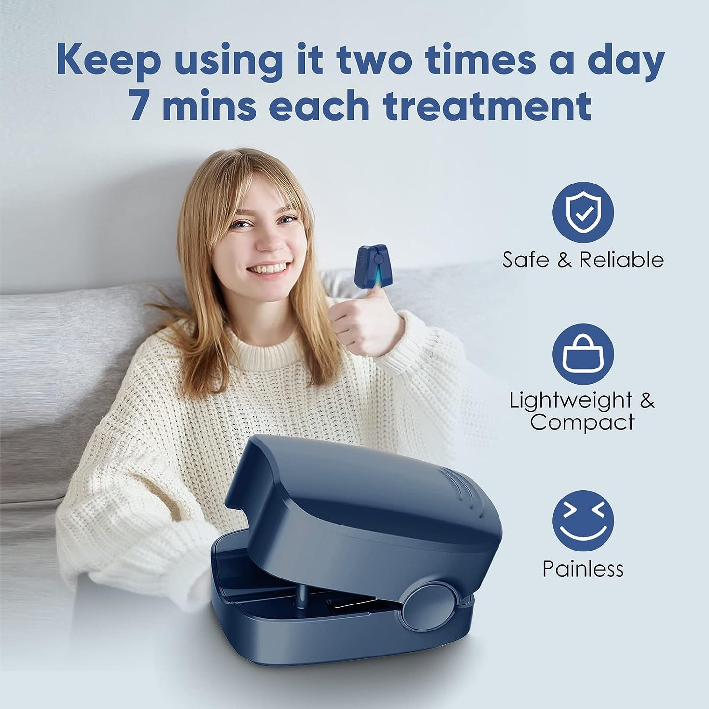 URMIIM Nail Laser Fungus Treatment Device, Nail Laser Cleaning Device for Fingernails and Toenails, FSA HSA Eligible Toenail Fungus Device for Home Use, Highly Effective Laser Treatment for Anytime