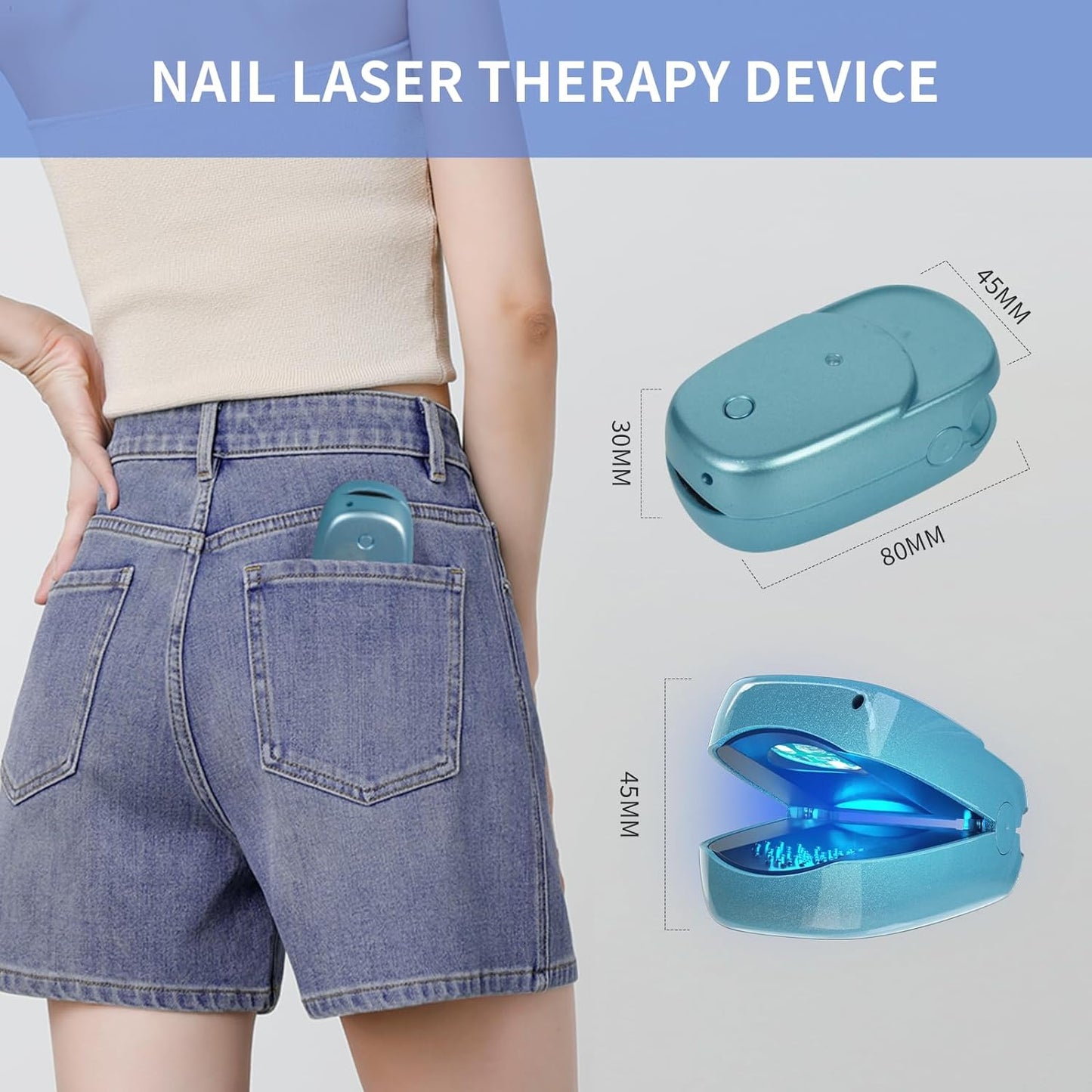 LaseLocks Nail Fungus Laser Treatment Device,Nail Cleaning Laser Device Onychom Laser Nail Treatment for Damaged, Discolored, and Thickened Toenails & Fingernails