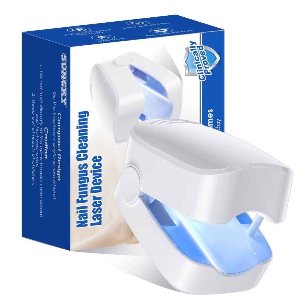 SUNCKY Nail Fungus Cleaning Laser Device, FSA or HSA eligible Nail Fungus Laser Treatment for Damaged Discolored Thick Toenails & Fingernails, Effective Rechargeable Nail Fungus Remover for Home Use
