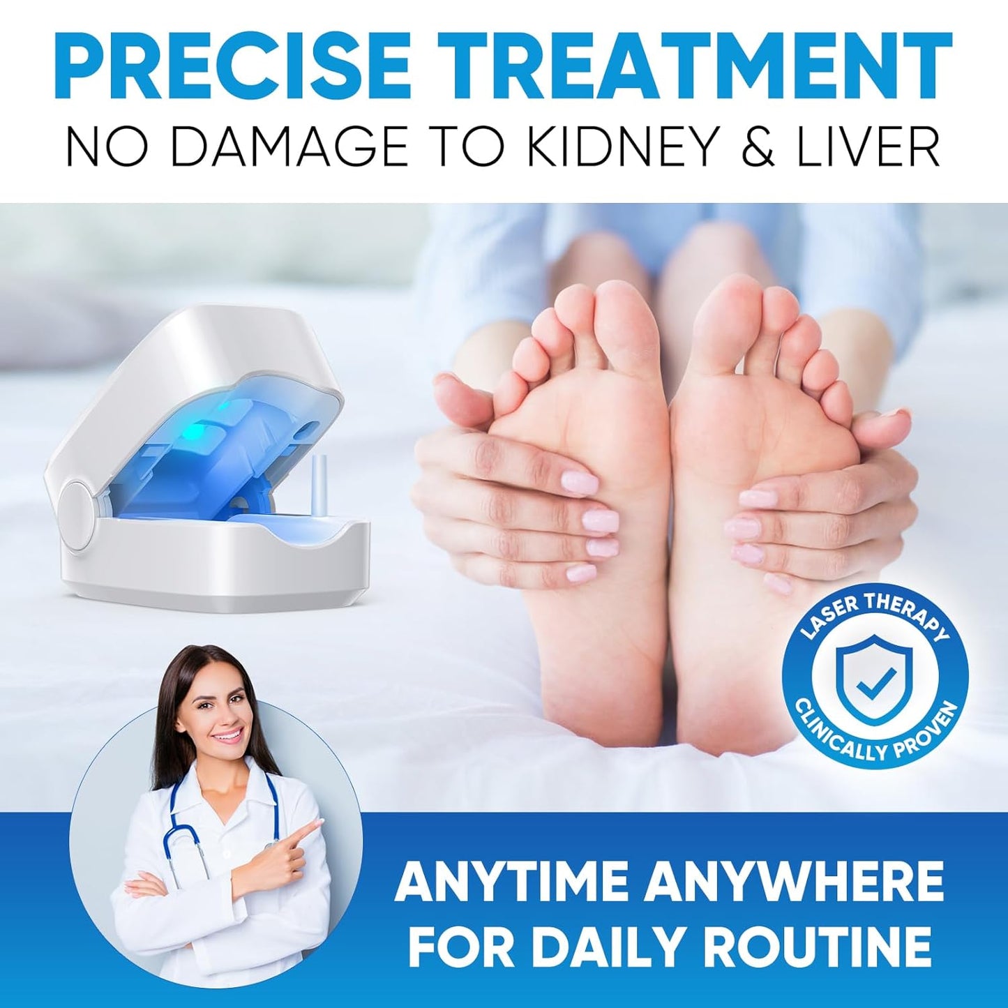 UUC Nail Fungus Cleaning Laser Treatment Device, Nail Fungus Treatment for Toenails,Advanced Light Device, Used Anytime Anywhere for Compact Product