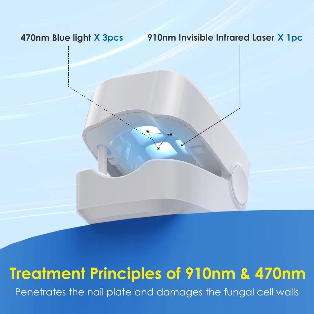 SUNCKY Nail Fungus Cleaning Laser Device, FSA or HSA eligible Nail Fungus Laser Treatment for Damaged Discolored Thick Toenails & Fingernails, Effective Rechargeable Nail Fungus Remover for Home Use