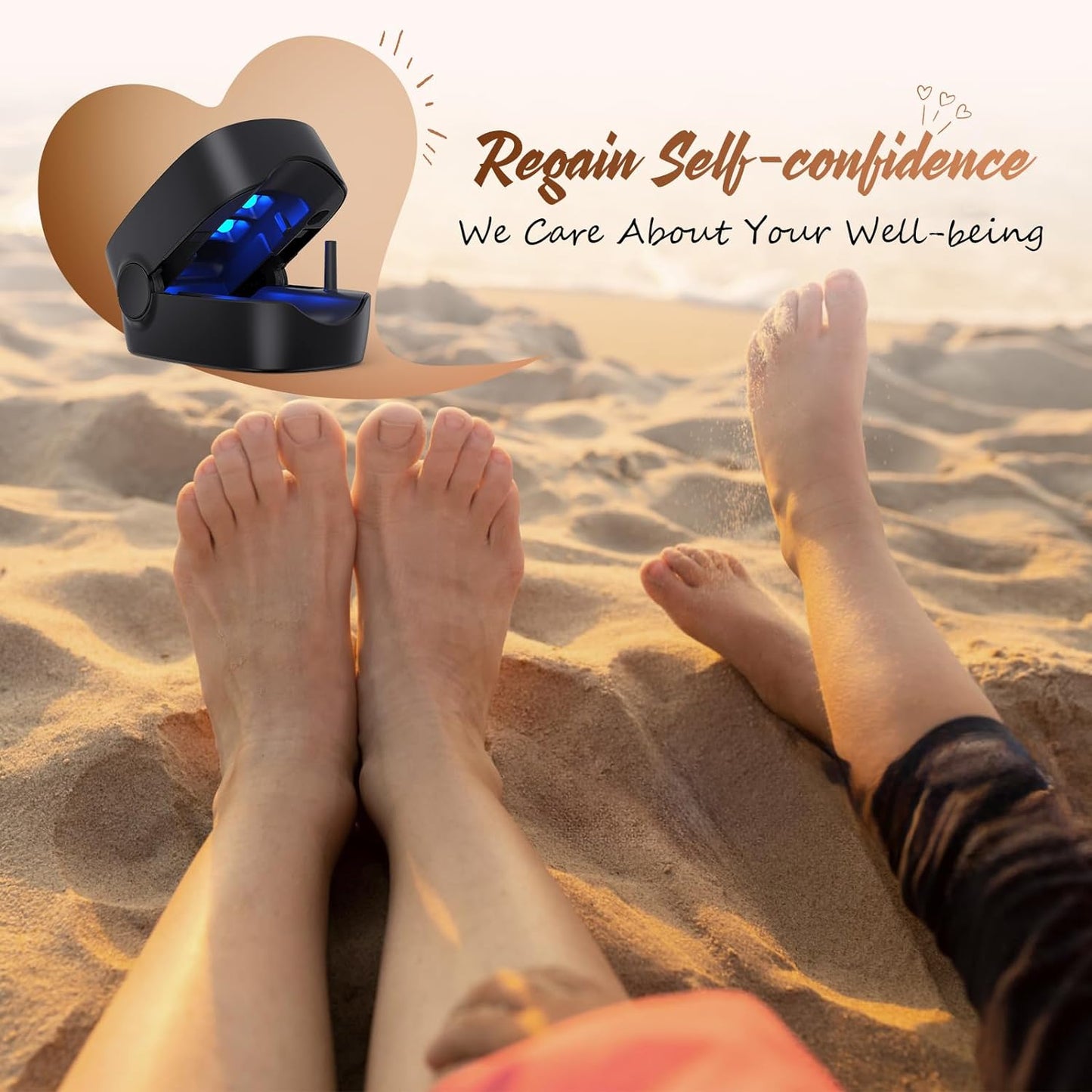 TPJOER Nail Fungus Laser Treatment Device, Home Use Laser Toenail Fungus Treatment Device, Elderly Easy to Use, Toenail Fungus Laser Onychomycosis Treatment, for Thickened and Yellowed Nails