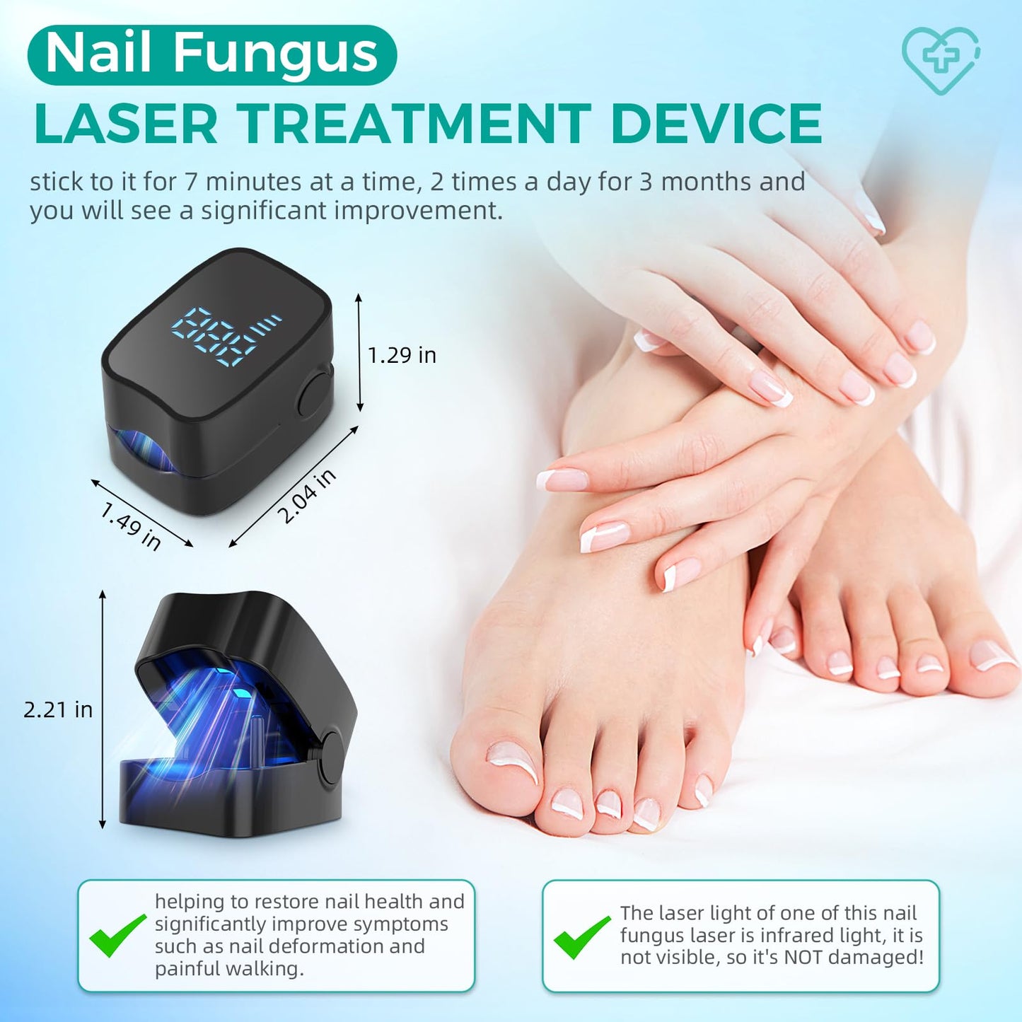 Nail Fungus Laser Treatment LED Light Device-B0DFQ7TWBL