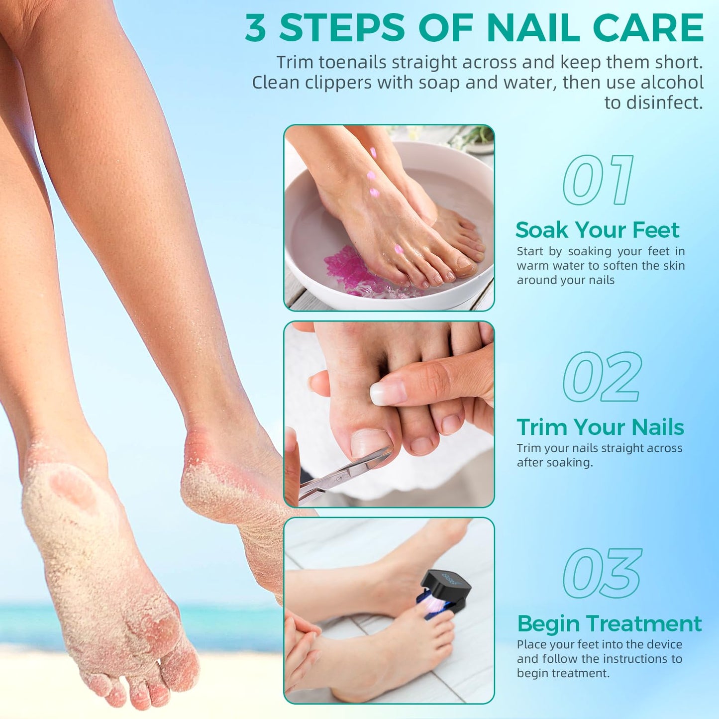 Nail Fungus Laser Treatment LED Light Device-B0DFQ7TWBL