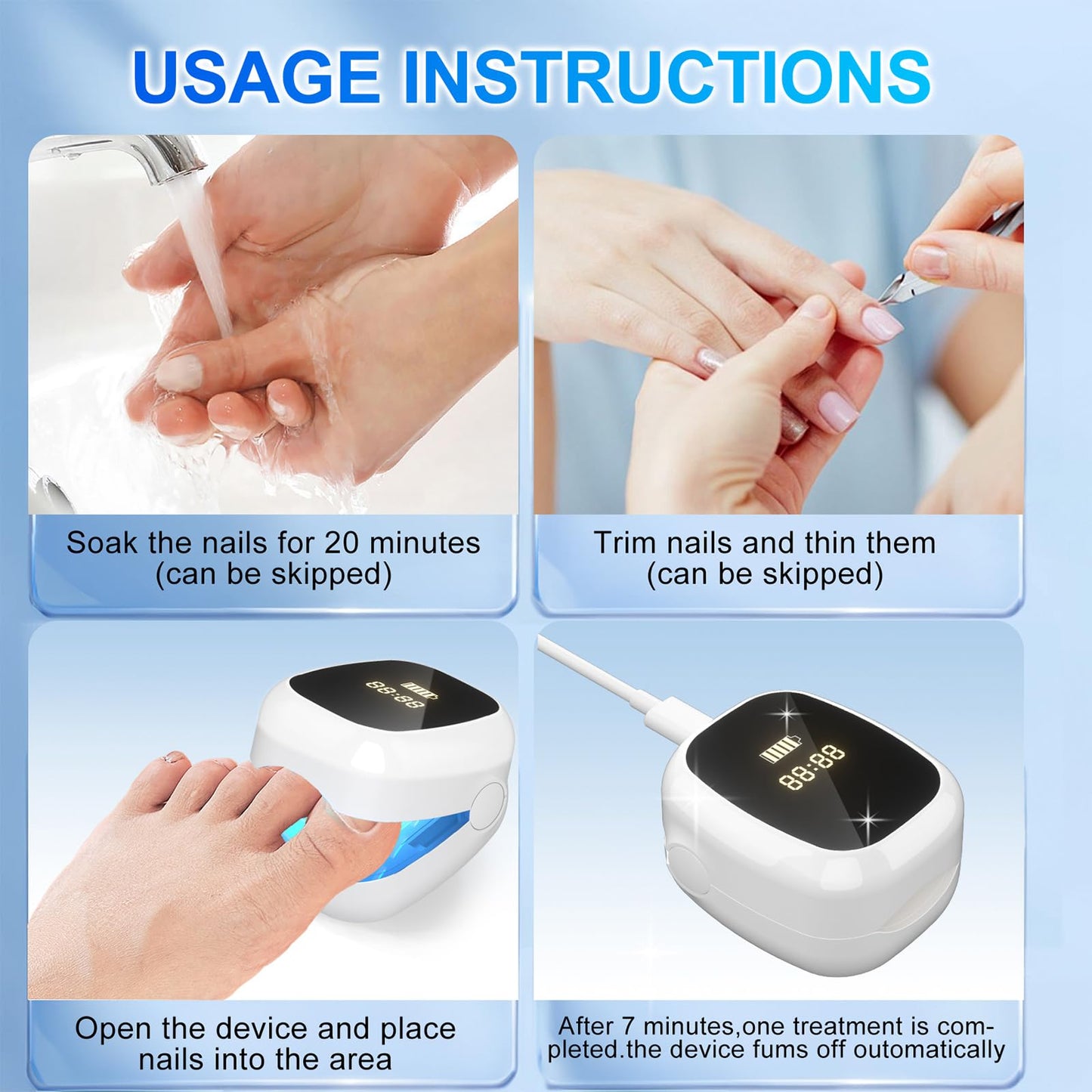 Nail Fungus Laser Treatment LED Light Device-725380765294