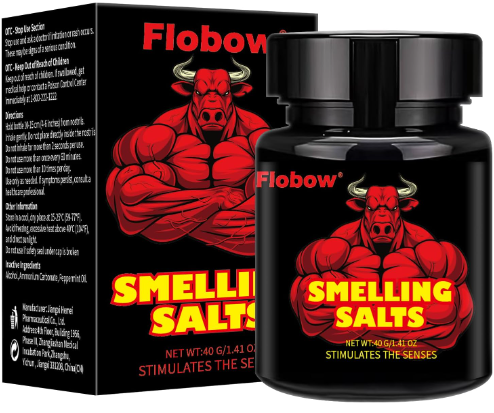 FIobow Smelling Salts for Athletes in Hockey, Potent Wake Up for Athletes in Weightlifting and Powerlifting, Activate Before Smelling, Instant Energy, Enhanced Focus & Motivation 40 g in 1 Bottle-AA1