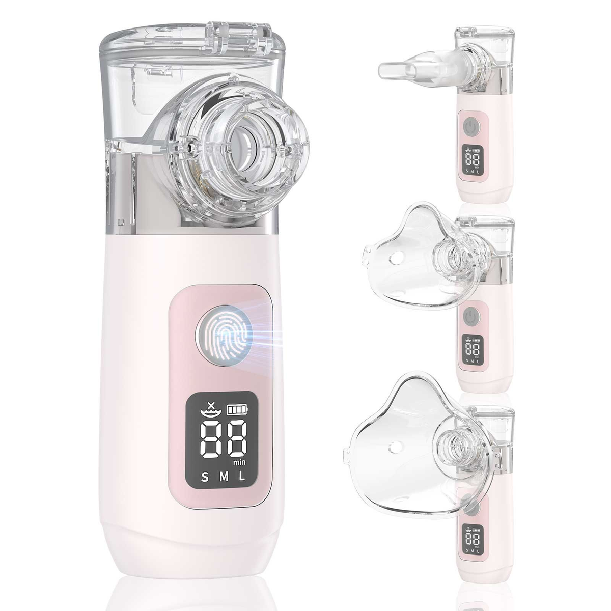 Smart Digital Display Portable Nebulizer for Adults and Kids, Portable - Rechargeable for Travel and Home Use