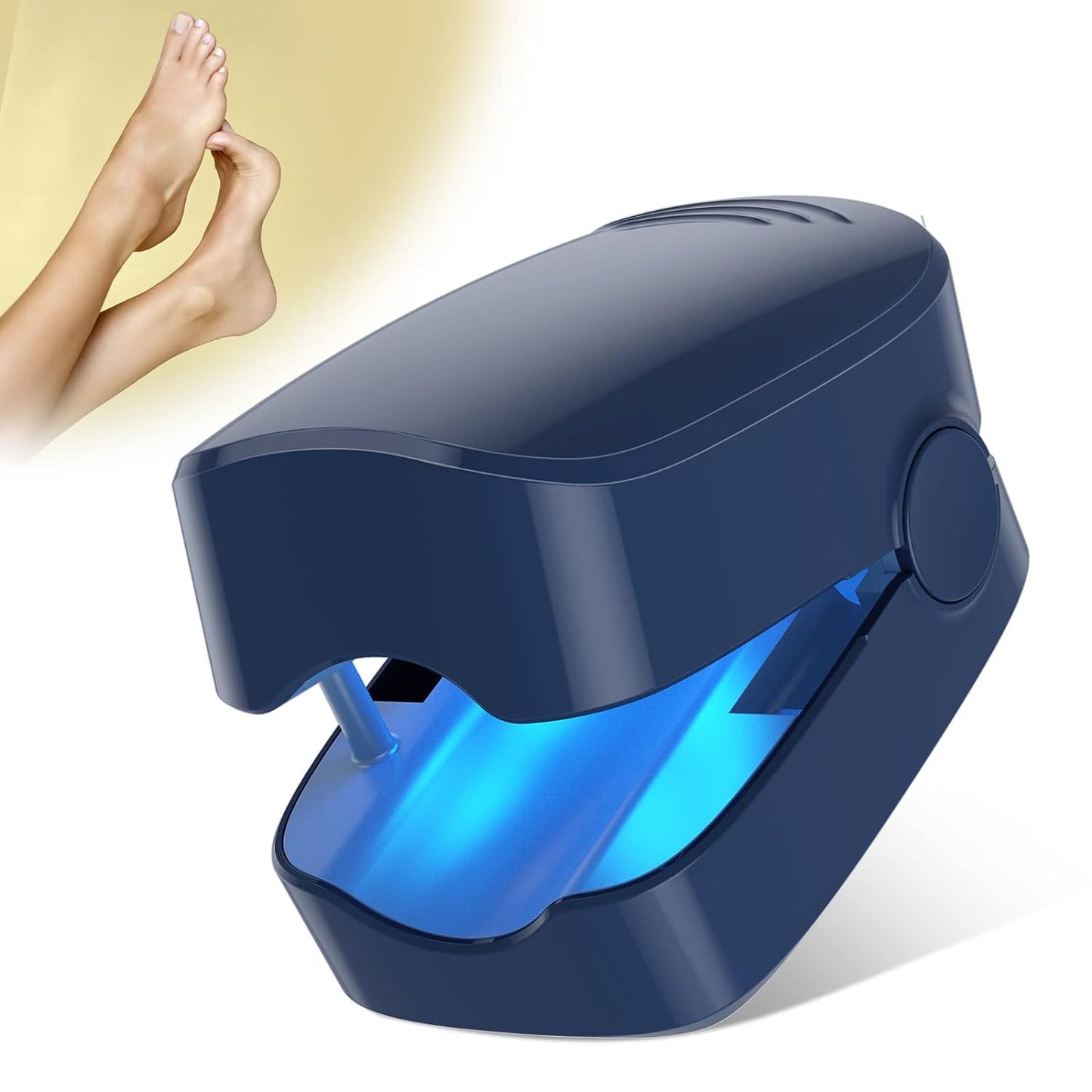 BORELTH Nail Fungus Laser Treatment LED Light Device, New Press Button-free Clip-on Design, Effective Convenient Nail Fungus Treatment for Toenails,Targets Damaged, Discolored and Thickened Toenails, Onychomycosis Buster