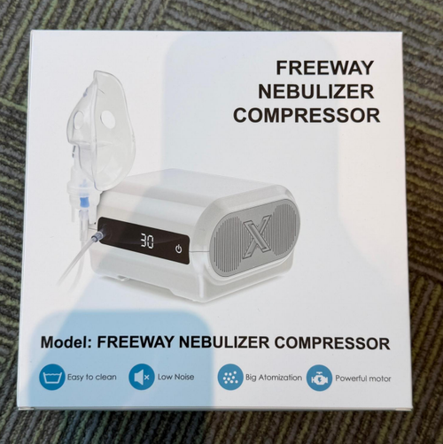 FREEWAY  NEBULIZER  COMPRESSOR Machine for Adults and Kids, Compressor with Timing Function