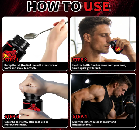 FIobow Smelling Salts for Athletes in Hockey, Potent Wake Up for Athletes in Weightlifting and Powerlifting, Activate Before Smelling, Instant Energy, Enhanced Focus & Motivation 40 g in 1 Bottle-AA1