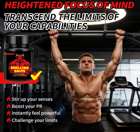 FIobow Smelling Salts for Athletes in Hockey, Potent Wake Up for Athletes in Weightlifting and Powerlifting, Activate Before Smelling, Instant Energy, Enhanced Focus & Motivation 40 g in 1 Bottle-AA1