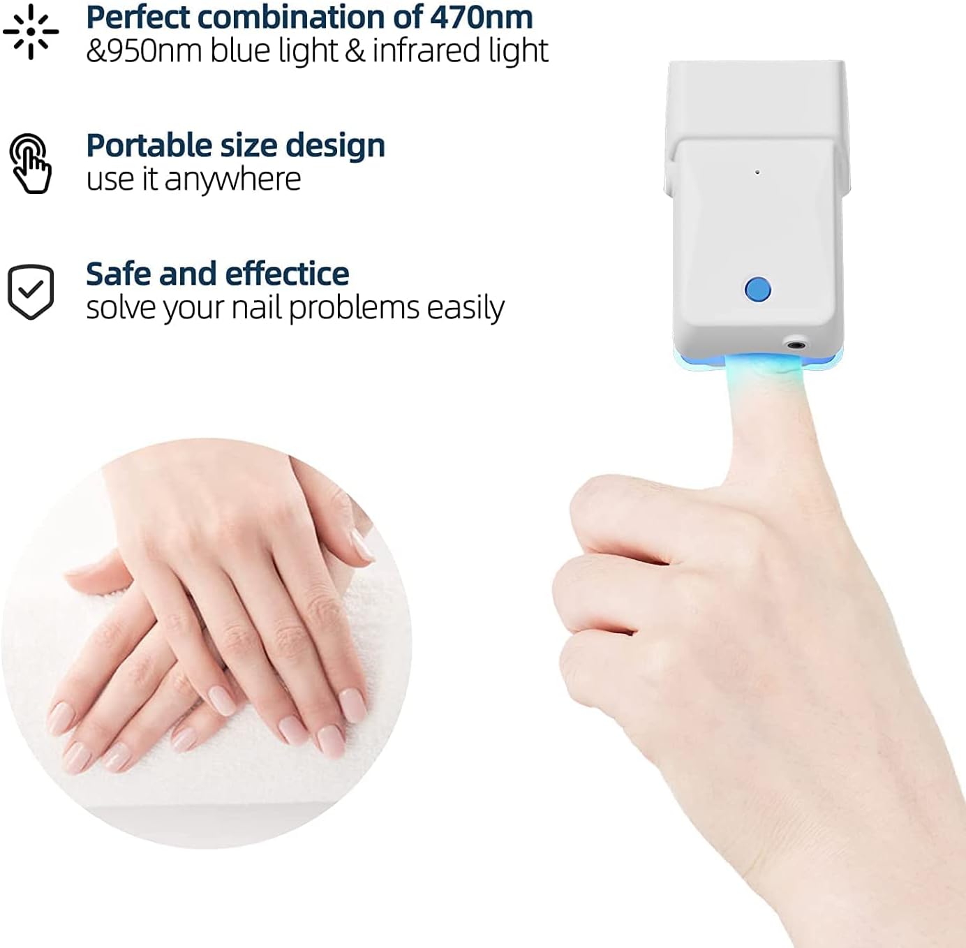 Highly Effective Cherrish Rechargeable Cherrish Nail Fungus Laser Treatment Device for Onychomycosis Cure. This Instrument is for Home use and Treats Nail Fungus and infections. Easy use and Fast Results.