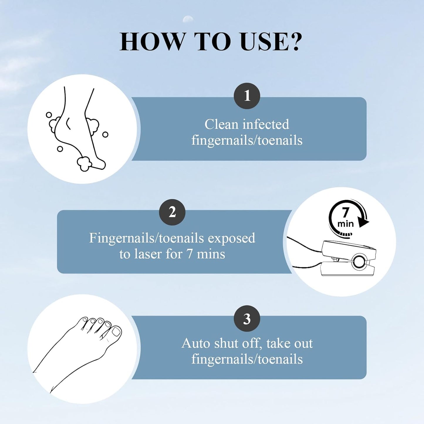 Jinta Nail Fungus Cleaning Laser Device, Nail Fungus Treatment for Fingernails and Toenails with Onychomycosis, Effectively Improve Damaged, Discolored and Thickened Nails, Suitable for Home Use