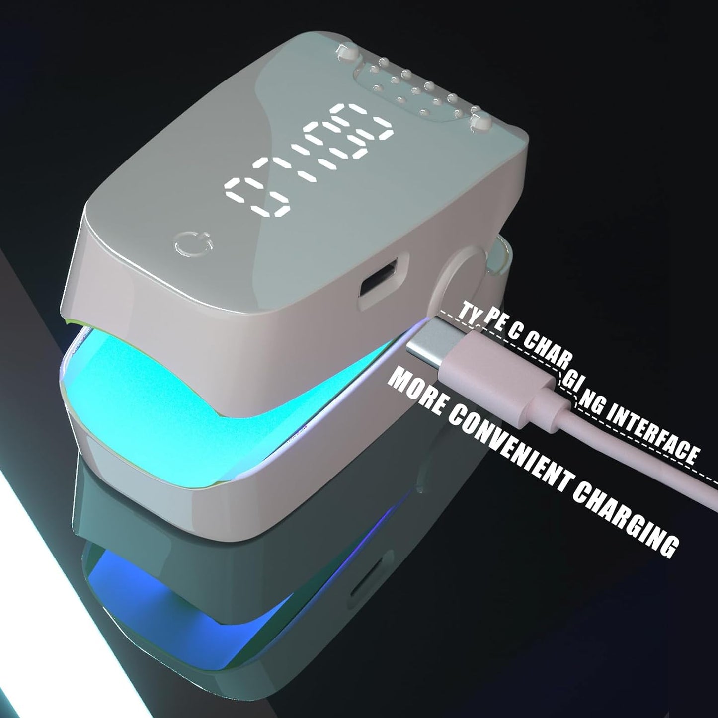 hanvate Nail Fungus Cleaning Laser Device,Efficient Laser Treatment For Nail Fungus，LED Screen, Automatic Timer