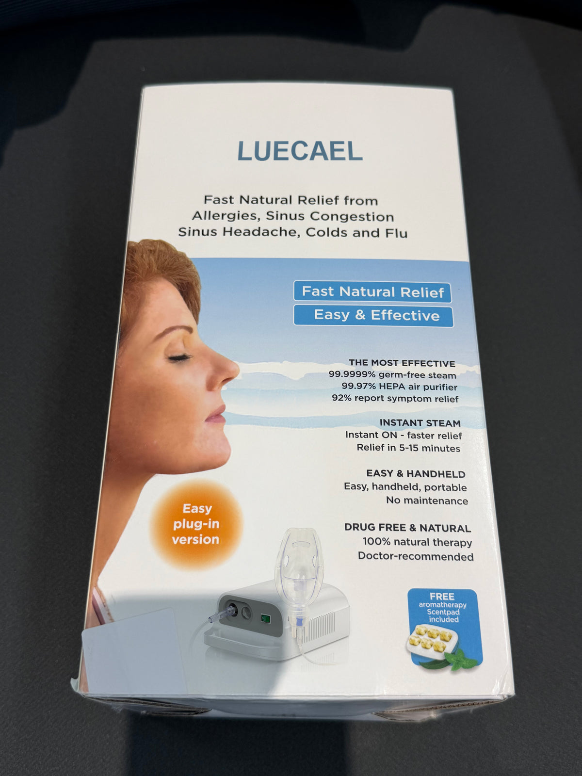 Personal Steam Inhaler for Nasal Relief, Vocal Steamer for Congestion, Colds & Cough Relief