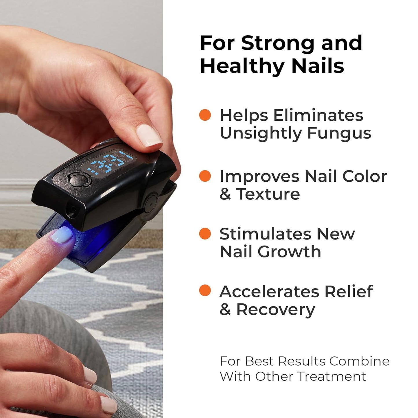 Lifepro Light Therapy Fungus Nail Treatment Device - At-Home Toenail Fungus Treatment with Blue & Infrared Light - Portable Nail Fungus Treatment for Toenail & Nail Fungus Treatment for Fingernails