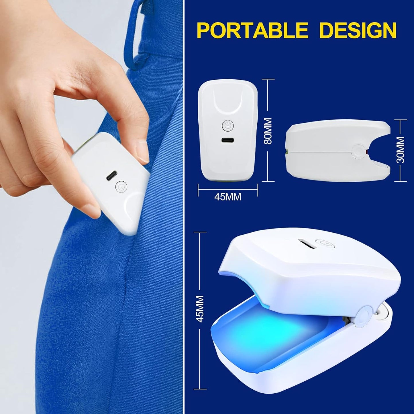 OKIO Nail Fungus Laser Treatment Device, Laser Device for Toenails Dermachom Nail Fungus Treatment Laser for Cleaning Onychom Laser Nail Treatment for Homeuse, Updated Toenail Fungus Laser White