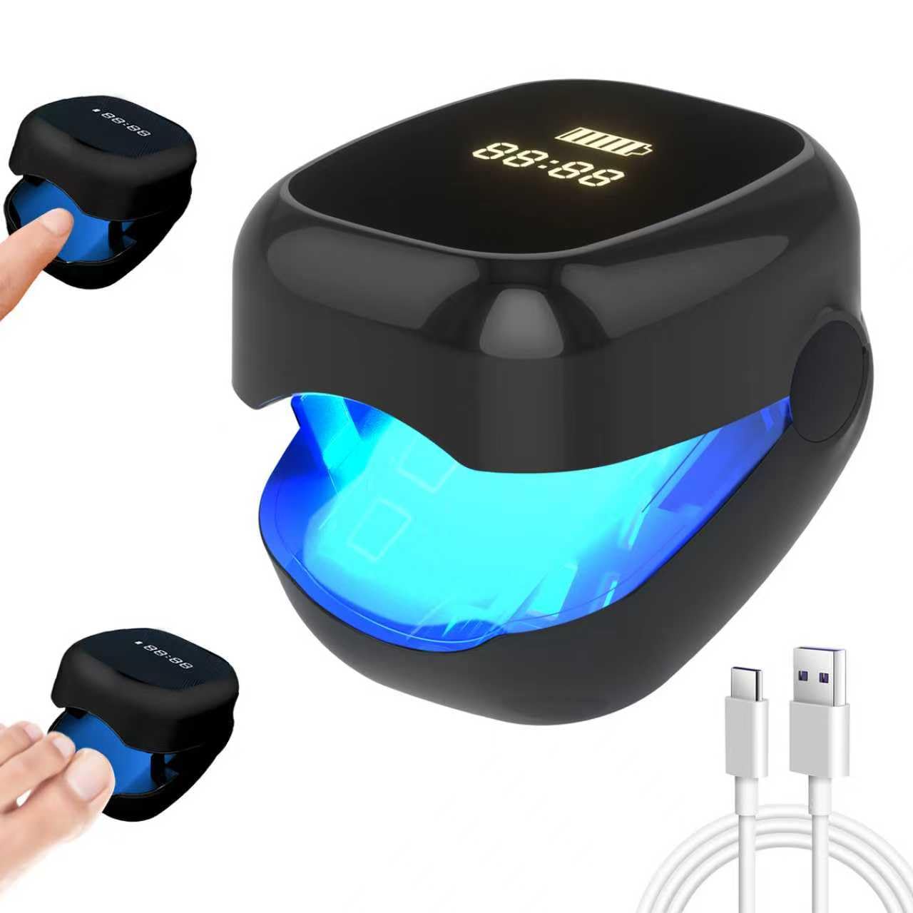 Nail Fungus Laser Treatment LED Light Device - Toenail Fungus Treatment, Solution for Fungal Infections, Nail Deformation and Painful Walking, Black
