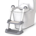 Potty Training Seat with Step Stool Ladder for Toddlers, Adjustable Kids Toilet Seat with Splash Guard, Anti-Slip Pads & Safety Handles, Comfortable Potty Chair for Boys & Girls (Grey)