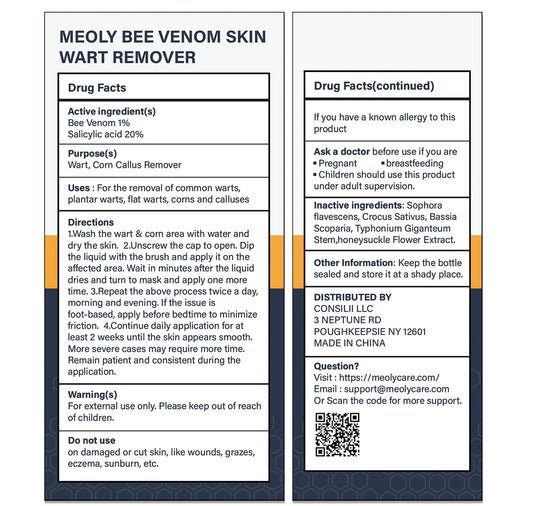 Bee Venom Skin Wart Remover: Fast-Acting 20% salicylic Acid Skin Wart Remover for Plantar Wart, Genital Wart