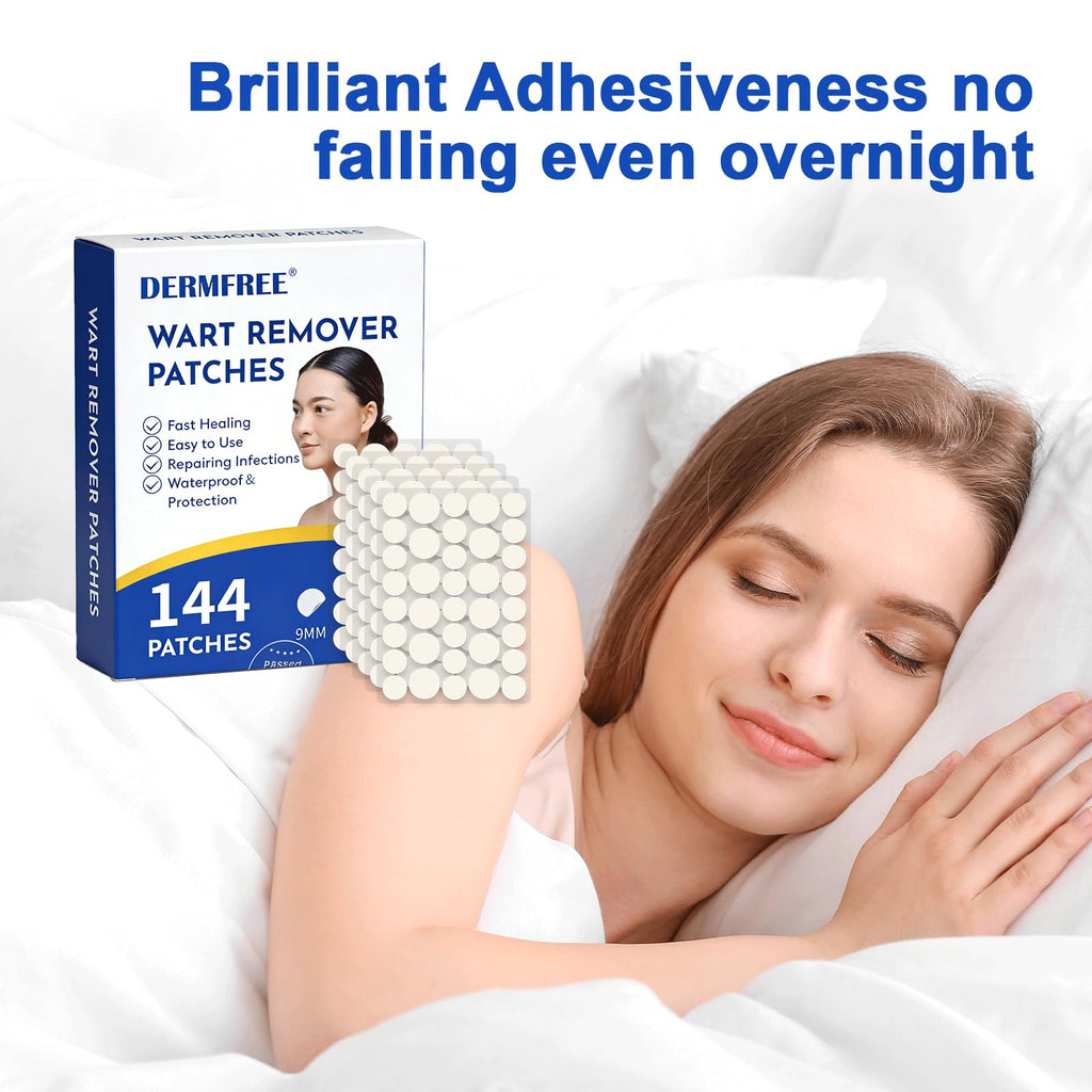 Maximum Strength Wart Remover Patches, Hydrocolloid Invisible Sticker for Neck, Feet, Hands Skin – Waterproof, Fast Acting, Invisible Protection, 1 Box (144 Patches)