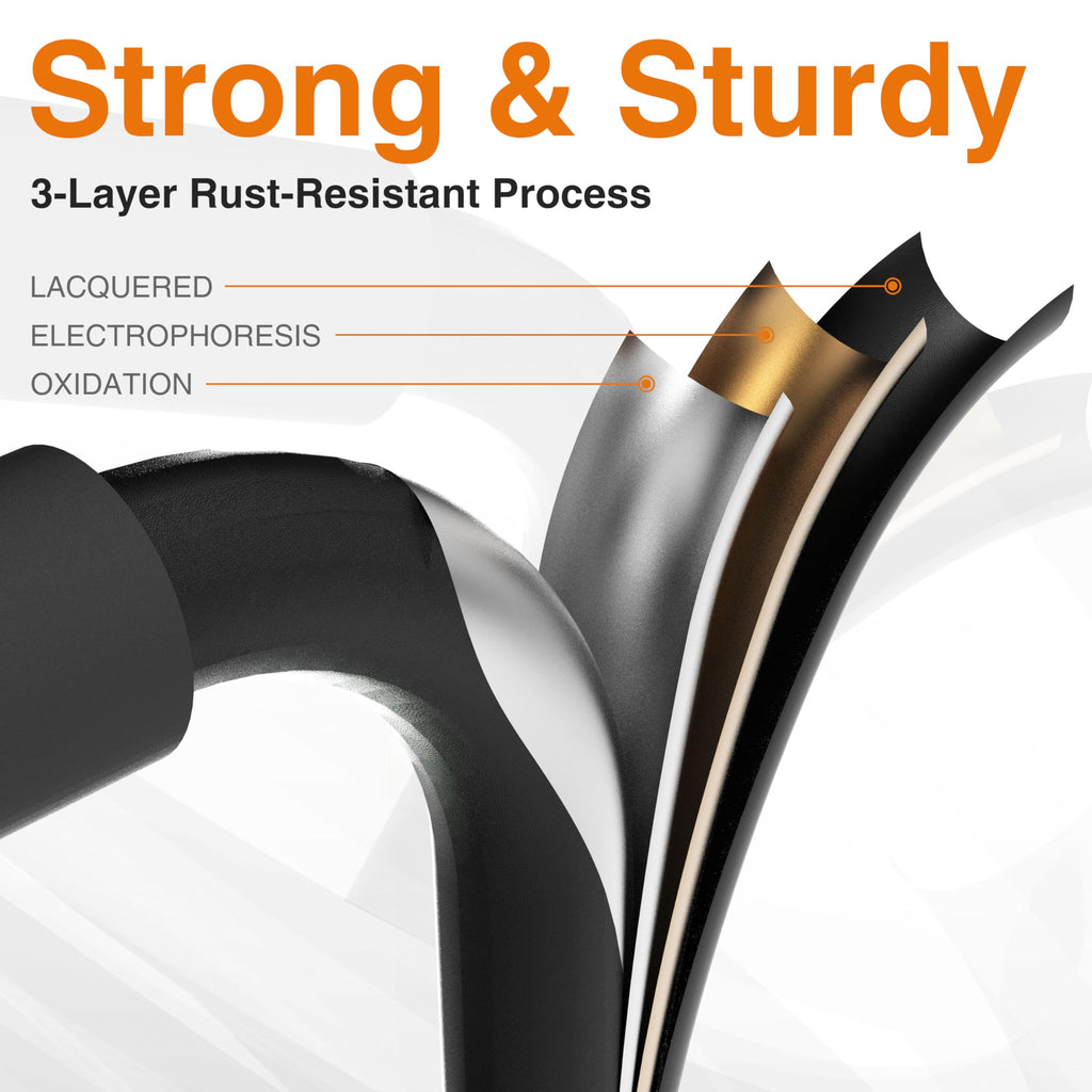 2 Step Ladder, Folding Step Stool with Wide Anti-Slip Pedals, 500lbs Sturdy Steel Ladder with Handrail, Space-Saving, Portable for Home & Adults, Black