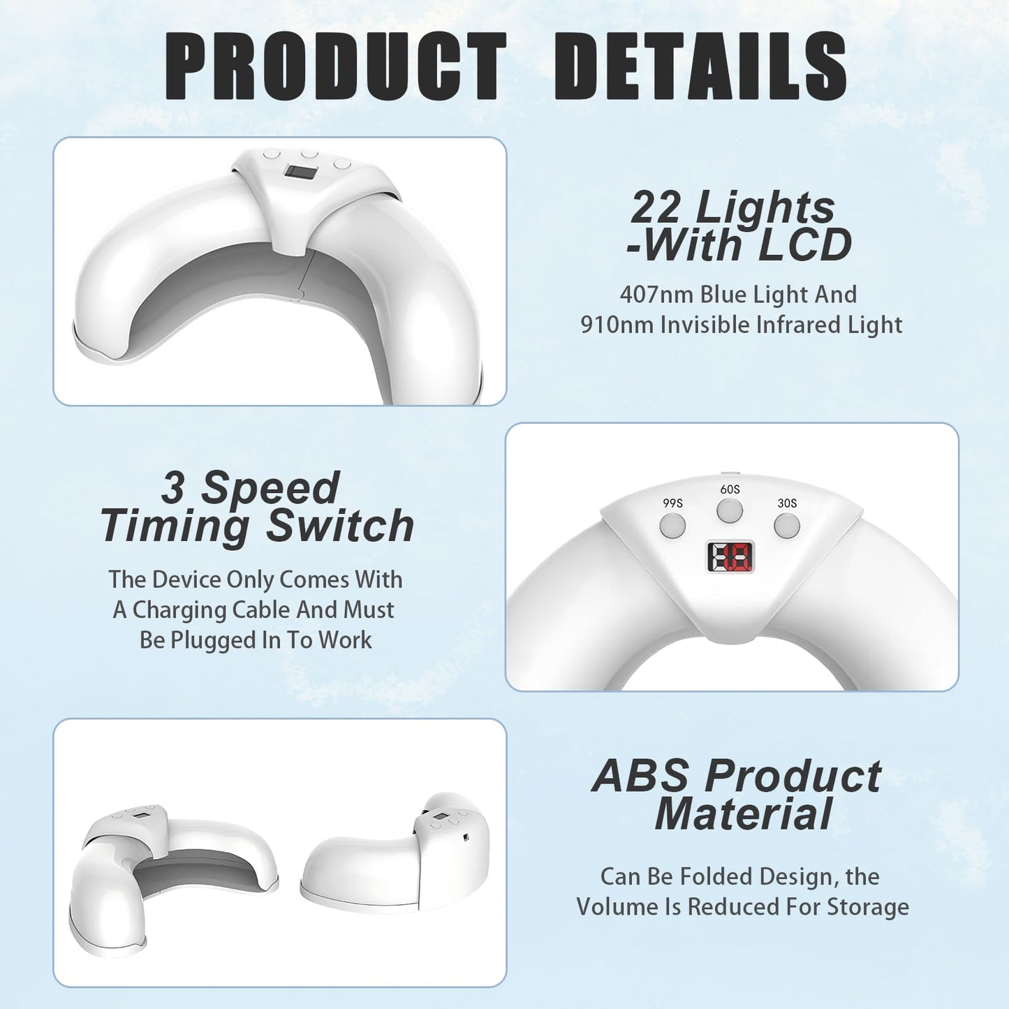 Nail Fungus Laser Treatment LED Light Device
