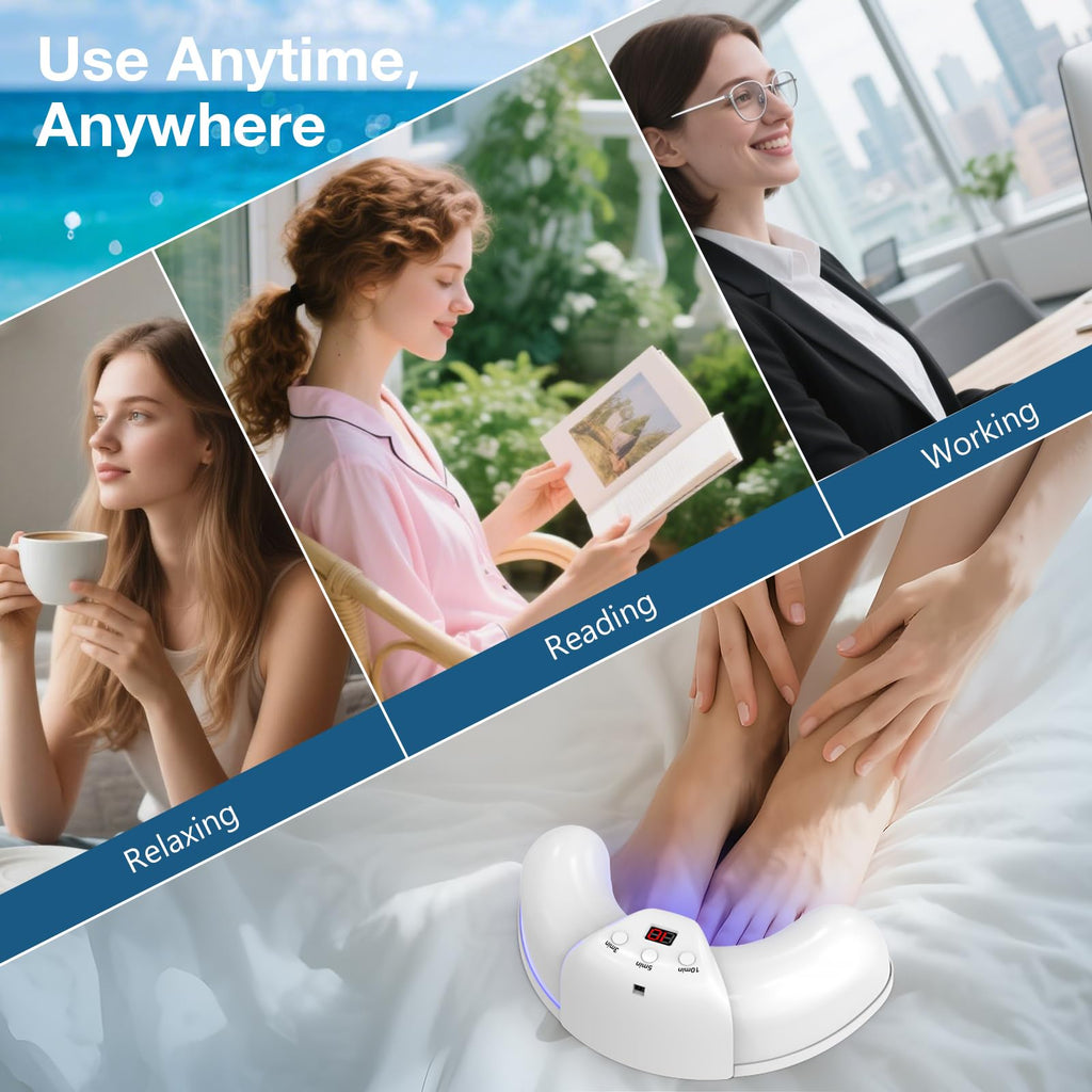 Nagelpilz Laser Gerät, Berrlly Nagelpilz Laser Device Verwendung für Mehrere Fingernägel und Zehennägel, Einfach zu Bedienendes Faltbares Gerät, Geeignet für Verfärbte und Verdickte Zehennägel