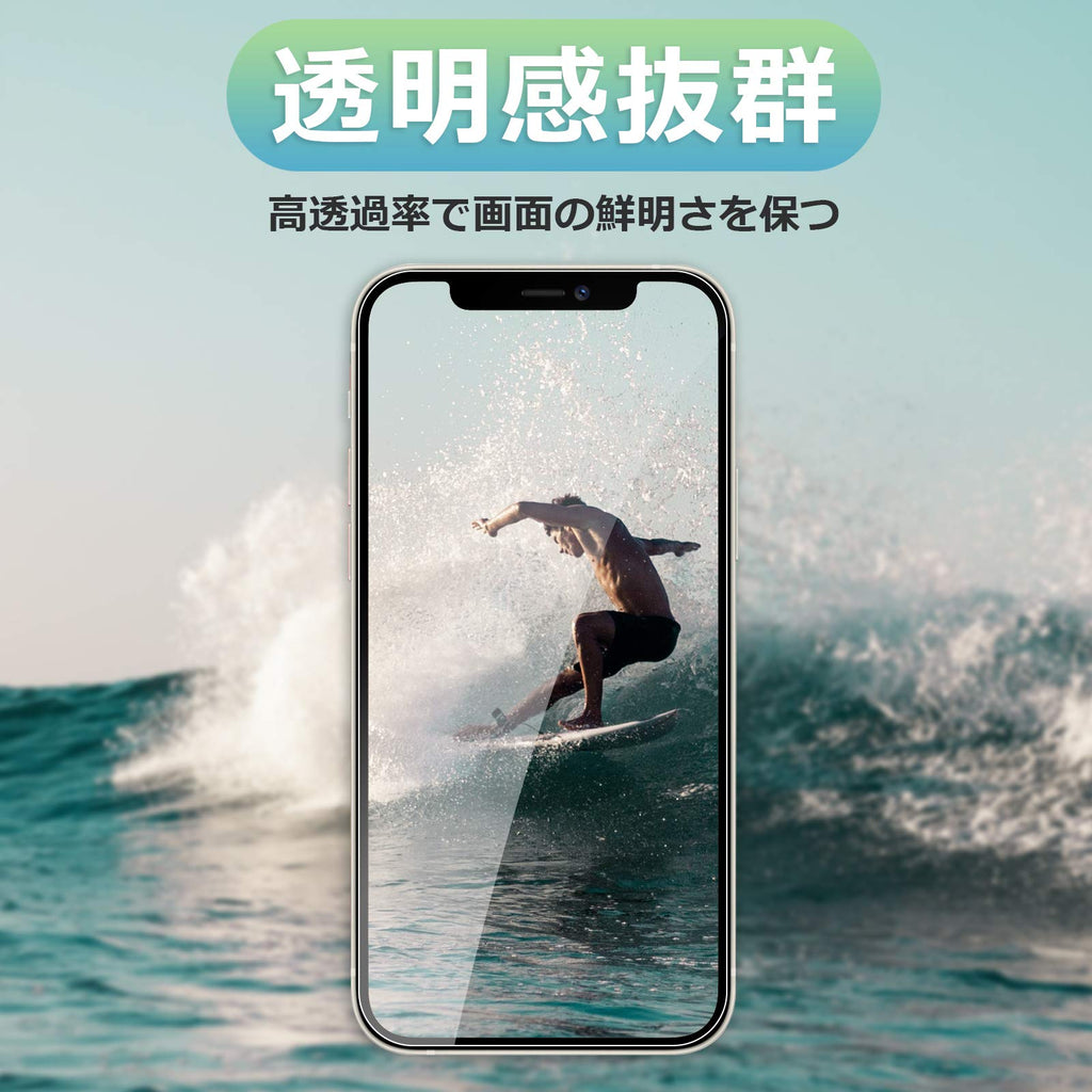 Amouhom 2 Pcs Glass Film for iPhone 12 / iPhone 12 Pro 6.1inch Tempered Glass Screen Protector Film