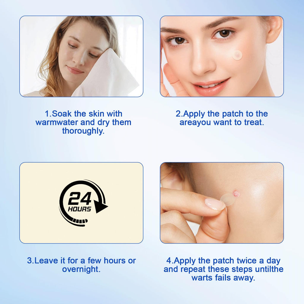 Maximum Strength Wart Remover Patches, Hydrocolloid Invisible Sticker for Neck, Feet, Hands Skin – Waterproof, Fast Acting, Invisible Protection, 1 Box (144 Patches)