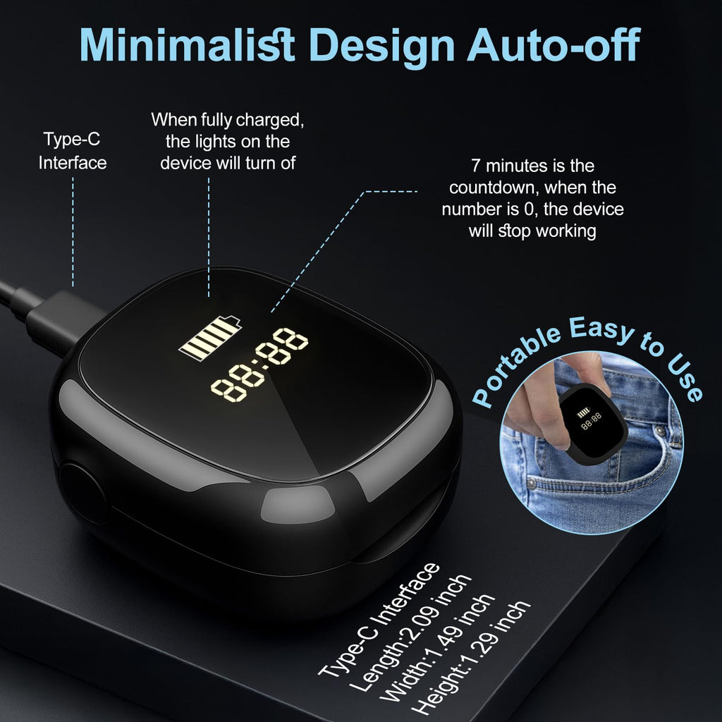 Nail Fungus Laser Treatment LED Light Device - Toenail Fungus Treatment, Solution for Fungal Infections, Nail Deformation and Painful Walking, Black