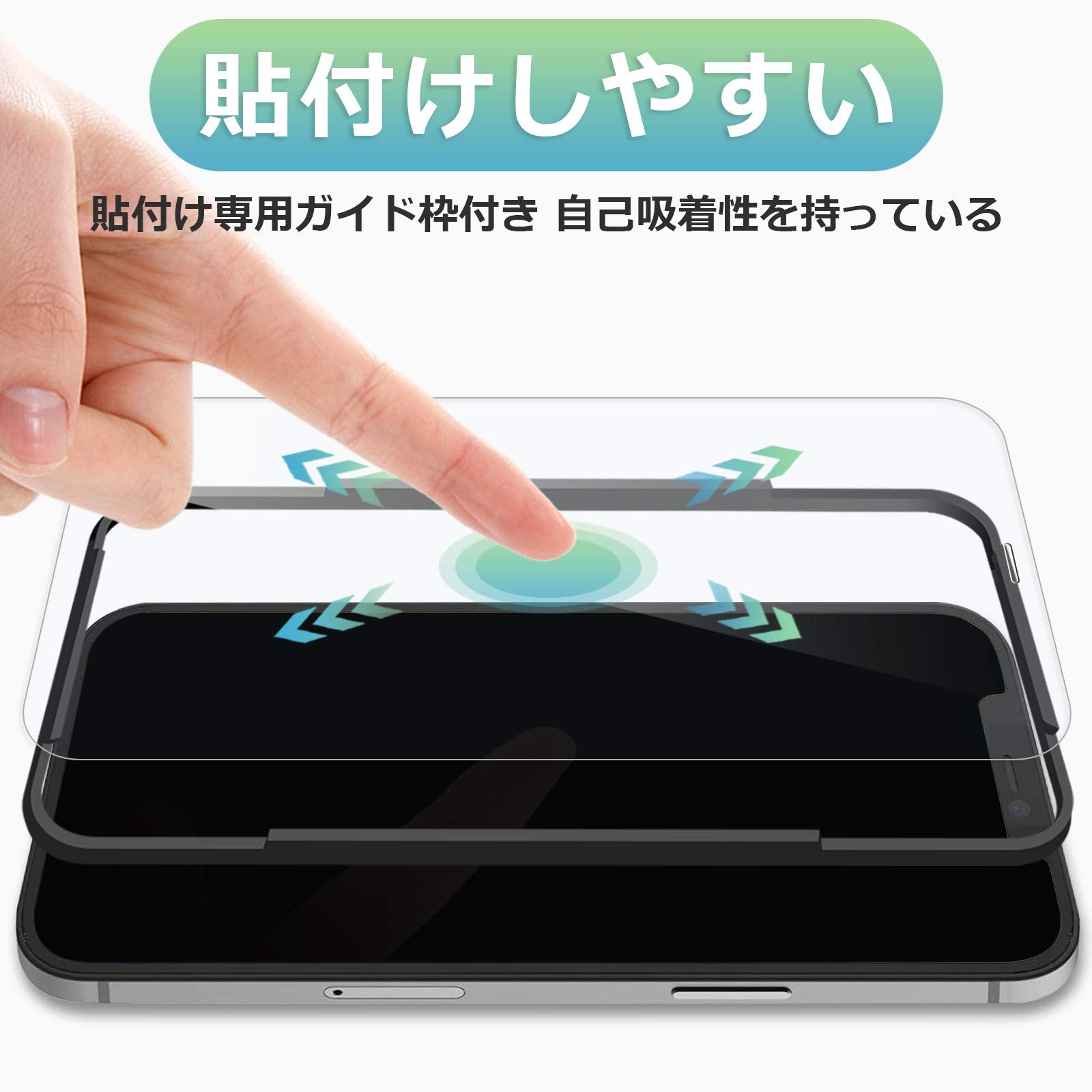 Amouhom 2 Pcs Glass Film for iPhone 12 / iPhone 12 Pro 6.1inch Tempered Glass Screen Protector Film