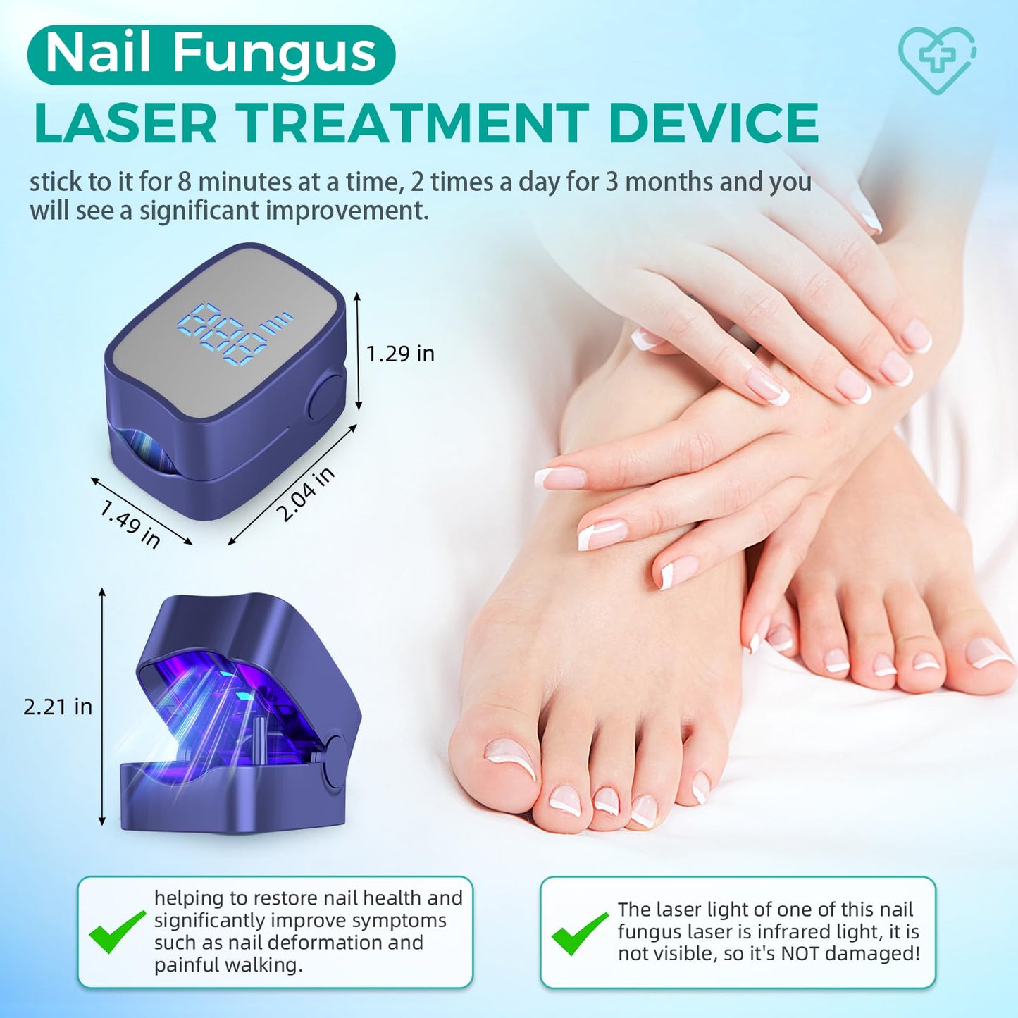 Nail Fungus Laser Treatment LED Light Device