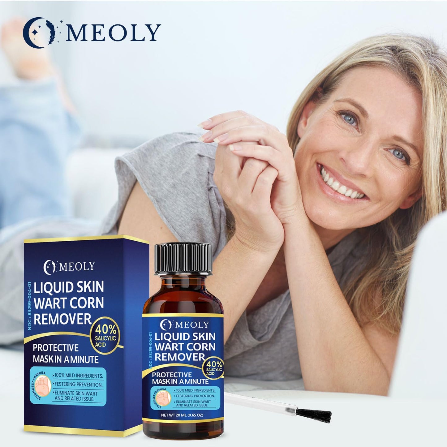 Fast-Acting Wart Remover: 40% Salicylic Acid Wart Remover Maximum Strength for Plantar Wart, Corn Men and Women