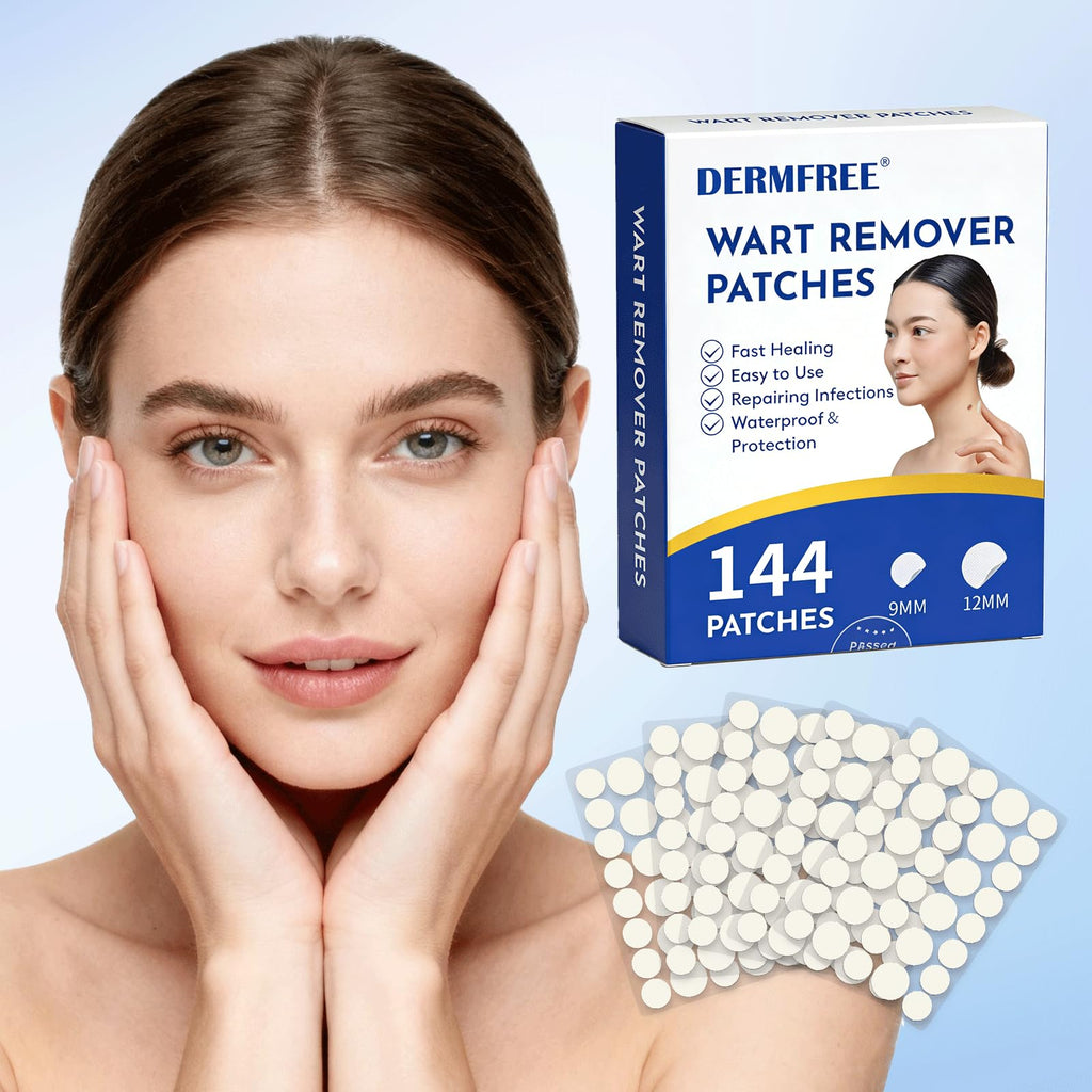 Maximum Strength Wart Remover Patches, Hydrocolloid Invisible Sticker for Neck, Feet, Hands Skin – Waterproof, Fast Acting, Invisible Protection, 1 Box (144 Patches)