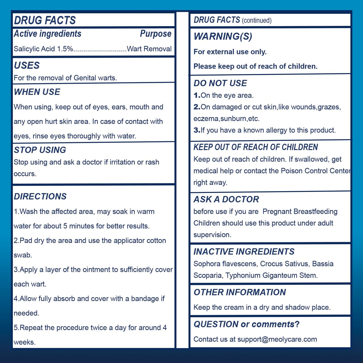 Genital Wart Remover Cream: Genital Wart Removal Ointment with Salicylic Acid Fast-Acting, Gentle for Men and Women