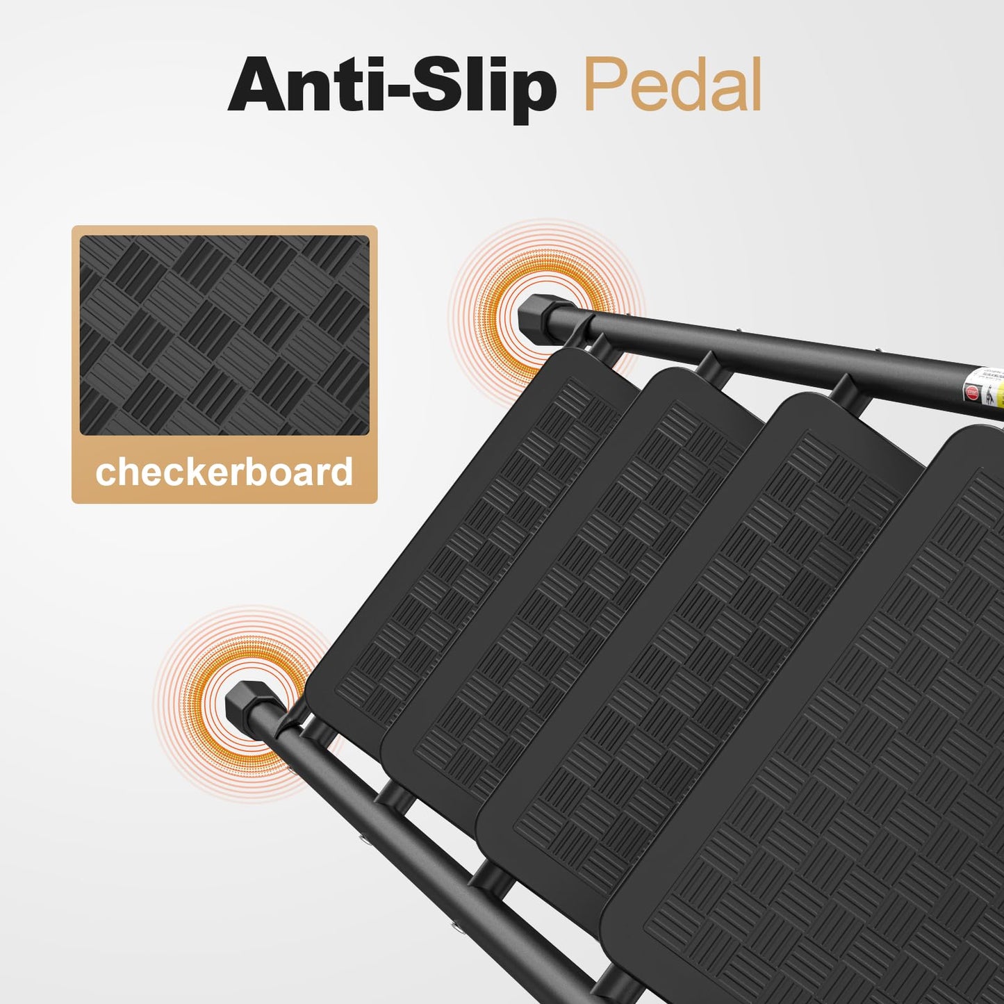 4 Step Ladder, Folding Step Stool with Wide Anti-Slip Pedal, Step Stool Foldable with Cushioned Handle for Home and Kitchen, Black